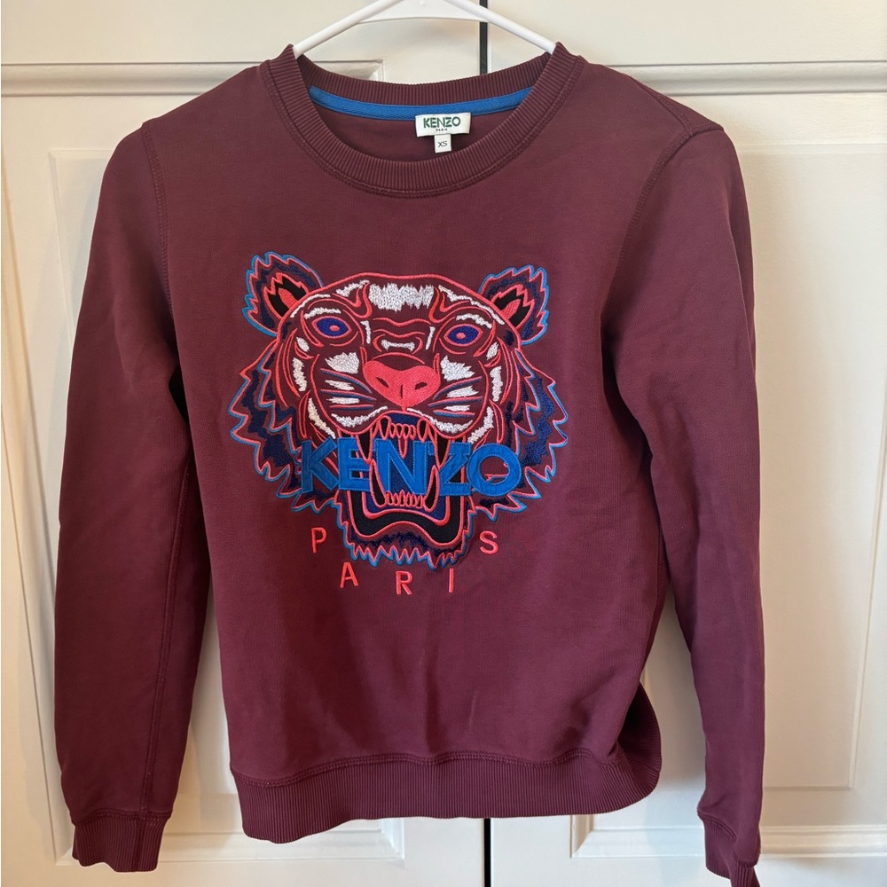 Kenzo Burgundy Tiger Sweatshirt